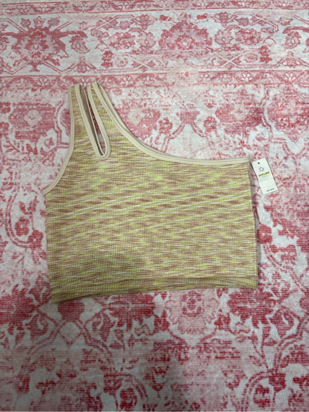 aerie One-Shoulder Ribbed Crop Top
